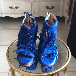 Steve Madden Cobalt Blue tassel heels